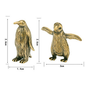 Venda quente Little Penguin Latão Ornamentos Bonito Chá Divertido Pet Decorações Cobre Esculturas Handheld Artefatos Coletados - Product Image 6