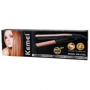 Lisseur de cheveux en céramique tourmaline Kemei KM-216A pour femmes, double usage (lissage et bouclage), chauffe rapide pour les franges - Product Image 2