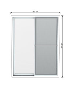 Porte coulissante Hoffen Pro uPVC 160x205 blanche avec moustiquaire, porte coulissante en verre, étanche et isolante thermiquement, en provenance de Thaïlande - Product Image 5