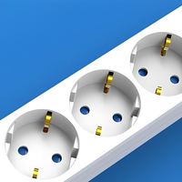 Regleta de Enchufes con 3 Tomas y Cable de Extensión de 1.5m, Enchufe Europeo, Cumple con el Estándar CEROSH, para Uso en Hogar y Oficina