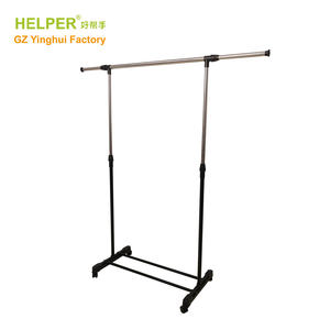 Support de cintre en métal personnalisé, extensible, rétractable, porte-vêtements, séchoir pour la lessive, porte-serviettes pour le salon - Product Image 1