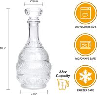 Hotsale Usine Prix Parfum Rechargeable Vide Bouteille En Verre Ambre Distributeur Décanteur En Verre avec Couvercle En Verre 1000ml