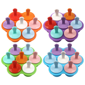 Forma de Silicone Ecológica sem BPA com 7 Cavidades para Picolés e Sorvetes, Fácil de Desenformar, com Palitos de Sorvete - Product Image 6