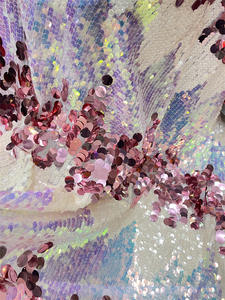 Tela <span class=keywords><strong>de</strong></span> Tul Bordado con Lentejuelas SPARKY <span class=keywords><strong>de</strong></span> Alta Calidad, Multicolor y Denso, para Vestidos <span class=keywords><strong>de</strong></span> Fiesta para Niñas, 100% Poliéster - Product Image 5