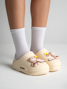 Pantuflas de Algodón para Niños, Otoño-Invierno, con Peluche, Antideslizantes, Suela Gruesa, Plataforma, para el Hogar, Gran Venta - Product Image 6