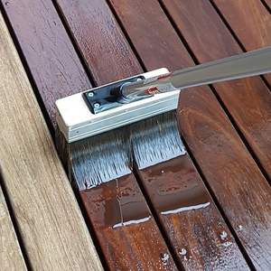 Pinceau applicateur de teinture <span class=keywords><strong>pour</strong></span> terrasse de 7 pouces - Fonctionne sur le bois, le béton et le composite - <span class=keywords><strong>Pour</strong></span> revêtements à base d'eau et d'huile - Product Image 5