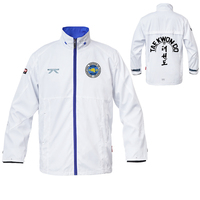 Veste d'entraîneur de Taekwondo ITF avec logo personnalisé, uniforme d'équipe personnalisable pour l'école d'arts martiaux