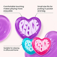 Jouet Squishy Cœur en Silicone Alimentaire à Rebond Lent, Anti-stress Sensoriel, Cadeau de Fête, Vente en Gros