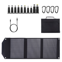 Caricatore Solare Portatile Pieghevole da 30W in Silicio Monocristallino, Design Impermeabile e Leggero per Campeggio e Dispositivi Mobili
