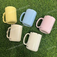 Tasse en céramique de couleur unie à sublimation vierge personnalisée Tasse à café en céramique de bureau vintage Tasse en porcelaine imitation émail