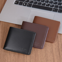 Baellerry dompet lipat dua Slot kartu pria, Dompet Kulit & PU tahan air dengan fitur Multi kartu dan penggunaan harian modis