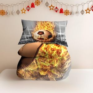 Ensemble de couette coloré 3D dinosaure Design 8 pièces motif floral 2 taies d'oreiller vert tissé coton brodé pour tous les âges - Product Image 5