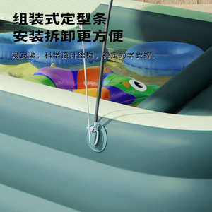 Piscina inflable con toldo para niños, juegos acuáticos al aire libre, 150x80x60cm - Product Image 3