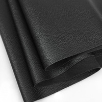 Litchi noir épais personnalisé gaufré 3D Texture fendue Rexine artificielle synthétique PU chaussure tissu Faux cuir pour chaussures canapé voiture