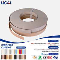 Bande de chantournage PVC autocollante, flexible, en vinyle, pour placage et moulures de meubles en bois, écologique et résistante aux rayures