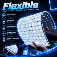 Panneaux lumineux de scène, panneaux souples découpables, feuilles LED IP67, feuille LED DC24V dimmable 6000K 242LED, panneau rétroéclairé flexible