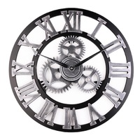 Horloges murales en bois rustique Style campagnard grand décor de ferme Antique
