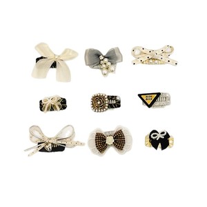 Small Dog <b>Bow</b> Hair Accessories Marzis Nose Bridge Pet Bangs Hair <b>Clips</b> Anti-Licking Solid Pattern All Seasons - Product Image 2