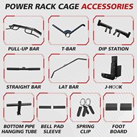 IUNNDS OEM Cage de musculation en métal multifonctionnelle, rack de musculation réglable, système de croisement de câbles, accessoire d'entraînement des biceps, rouge, salle de sport à domicile