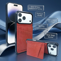 Étui portefeuille en cuir PU vintage de qualité supérieure pour iPhone 15-18 Pro Max, avec protection antichoc à 360 degrés