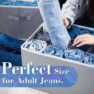2023 New 4 Gói Lớn 12 Di Động Gấp Tủ Quần Áo Tổ Chức Hộp Vải Lưu Trữ Cho Quần Jean Quần Tủ Quần Áo Quần Áo Tổ Chức - Product Image 6