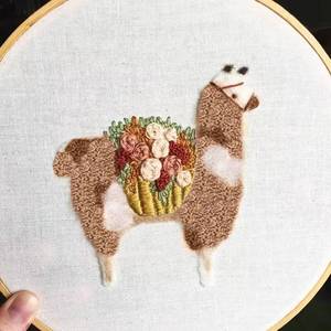 Nouveau kit de broderie DIY pour débutants - Adorable ensemble de travaux manuels en alpaga - Product Image 3