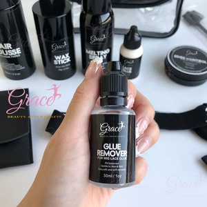 Kit d'installation de perruque en dentelle noire avec sac de voyage, comprenant des outils capillaires de marque privée, un dissolvant de colle pour dentelle, un bâton de <span class=keywords><strong>cire</strong></span>, une mousse pour cheveux bouclés et un spray fondant - Product Image 3