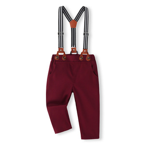 Vêtements de Noël <span class=keywords><strong>pour</strong></span> garçon en gros, costume à bretelles, <span class=keywords><strong>chemise</strong></span> à manches longues <span class=keywords><strong>pour</strong></span> bébé, nœud papillon, ensembles de vêtements de fête <span class=keywords><strong>pour</strong></span> gentleman - Product Image 4