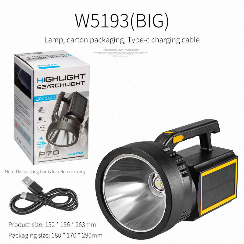 W5193 (grande) lumière portative solaire