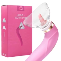 Vibrateur Point G 3-en-1 en Silicone Souple pour Stimulation Clitoridienne par Succion et Léchage