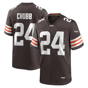 Barato # 12 lijadoras # 24 Chubb #   Camisetas bordadas de los <span class=keywords><strong>Cleveland</strong></span> Browns para hombre de Garrett - Product Image 3