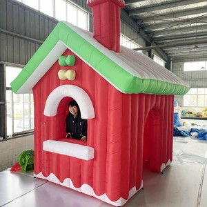 Arco Inflable Navideño de Tela Oxford, Casa de Nieve Inflable con Santa Claus, Hermosa Decoración, Venta Directa de Fábrica - Product Image 4