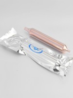 Filtre déshydrateur de compresseur de réfrigérateur-congélateur, buse de remplissage de liquide, valve unidirectionnelle, tube unique, double extrémité, universel, épaissi, R600a