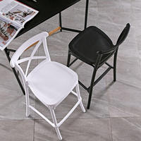 Chaises de bar modernes en plastique à dossier haut, mobilier de salle à manger pour la maison, l'hôtel, l'école, l'hôpital, vente en gros