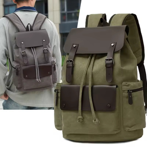 2026 Men's High Quality CanvasMen's <b>Backpacks</b> <b>Large</b> Capacity Leisure Business Schoolbag Youth Fashion College Travel Sport Bag - Product Image 5