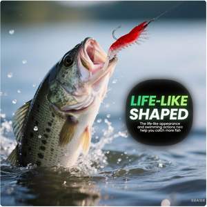 Appât artificiel <span class=keywords><strong>souple</strong></span> en forme de crevette Alpha PVC réaliste, appât bionique qui brille dans le noir pour la pêche à la basse et à la truite - Product Image 6