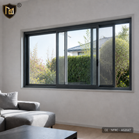 Fenêtre coulissante horizontale en alliage d'aluminium JUNYAO, double vitrage, résistante aux ouragans, verre Low-E, joint EPDM, NFRC, villa