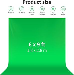 NEEWER 6x9 pieds/1.8x2.8m Photo Studio 100% Polyester pur fond de fond pliable pour la photographie, la vidéo et la télévision - Product Image 2