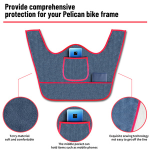 Serviette pour cadre de vélo de spinning, microfibre super absorbante, antidérapante, élastique, protection contre la transpiration, protection du cadre, salle de sport/studio, vente en gros et OEM - Product Image 4
