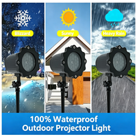 Projecteur de flocons de neige étanche avec télécommande, lampe de projection extérieure pour pelouse, décoration de jardin de Noël, lumière ambiante