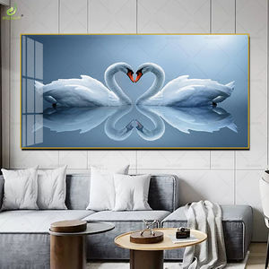 Quadro Decorativo Moderno con Cigno e Cuore, Stampe su Tela di Animali, Poster di Cigni per <span class=keywords><strong>Camera</strong></span> <span class=keywords><strong>da</strong></span> <span class=keywords><strong>Letto</strong></span> - Product Image 2