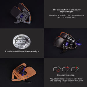 Fivics Brass <span class=keywords><strong>Saker</strong></span> 1 onglet de doigt Excellente stabilité avec un poids supplémentaire Conception ergonomique Rebord réglable Face remplaçable - Product Image 5