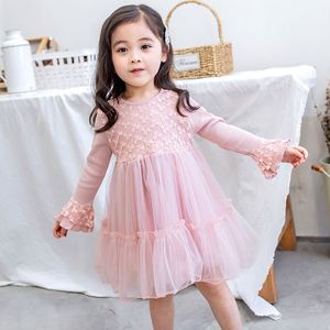 <span class=keywords><strong>Vestido</strong></span> de novia de manga larga <span class=keywords><strong>rosa</strong></span> para chicas moda tienda al por mayor en línea Ebay fabricante de China - Product Image 2