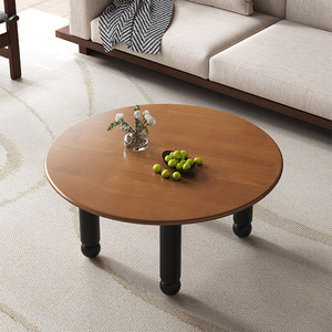 Table basse NKAHS en bois massif nordique, écologique, facile à nettoyer, en bois d'hévéa, petite table d'appoint, salon, moderne, mobile, gain de place - Product Image 5