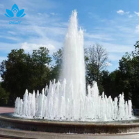 Fontaine à cascade circulaire en acier inoxydable SS304 anti-corrosion avec jets LED multicolores programmables en arc – Offre spéciale pour parcs publics