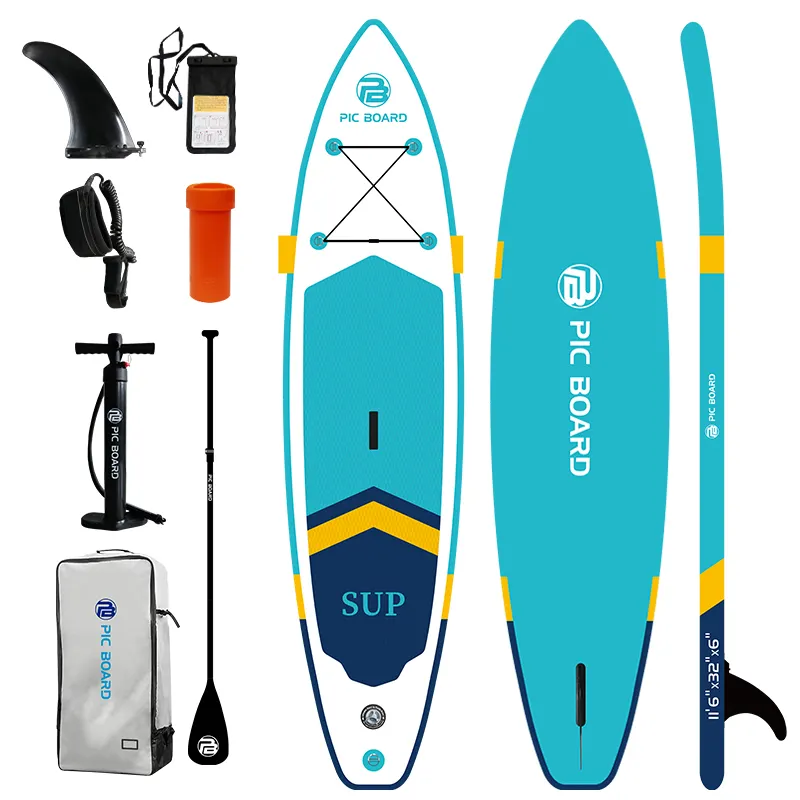 PIC BOARD Atacado tamanho personalizado paddleboard barato inflável stand up sup placas surf drop stitch paddle board