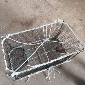 Piège de pêche commercial OEM d'usine Piège à crabe King pliable Processus de soudage Piège à crabe - Product Image 1