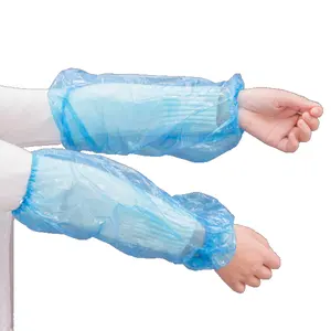 Groothandel Polyethyleen Ldpe Wegwerp Plastic Pe Arm Sleeve Cover Met Elastische Manchet Wegwerp Microporeuze Morsmouw