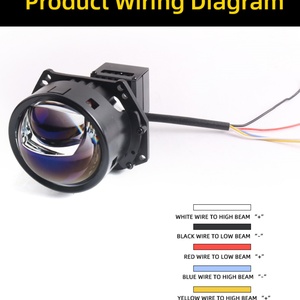 โปรเจคเตอร์เลนส์ Bi-LED ขนาด 3 นิ้ว สีฟ้า สำหรับดัดแปลงรถยนต์ พร้อมอุณหภูมิสี 5500k - Product Image 5