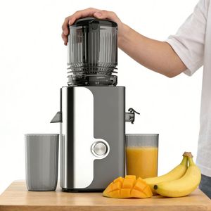Extracteur de jus lent à prix abordable, à haut rendement, avec large goulotte d'alimentation, pression à froid pour fruits et légumes - Product Image 6